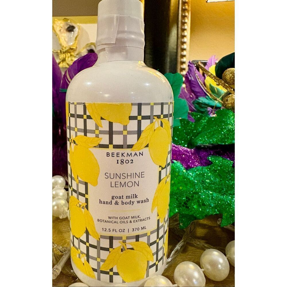 BEEKMAN 1802 -NWT Sunshine Lemon Goat Milk Hand & Body Wash, 12.5 fl. oz./370 mL